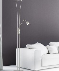 Φωτιστικό Δαπέδου Trio Lighting LED 20W Νίκελ Ματ Μεταλλικό Dimmable 2000lm 3000K 426410207