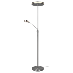 Φωτιστικό Δαπέδου Trio Lighting FRANKLIN LED, 35W · 4100lm, 2700+3200+4000K Νίκελ Ματ Μεταλλικό, Λειτουργία μνήμης, Dimmer αισθητήρα – 426510207