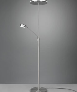 Φωτιστικό Δαπέδου Trio Lighting FRANKLIN LED, 35W · 4100lm, 2700+3200+4000K Νίκελ Ματ Μεταλλικό, Λειτουργία μνήμης, Dimmer αισθητήρα – 426510207
