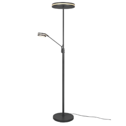 Φωτιστικό Δαπέδου Trio Lighting FRANKLIN LED, 35W · 4100lm, 2700+3200+4000K Ανθρακί Μεταλλικό, Λειτουργία μνήμης, Dimmer αισθητήρα – 426510242