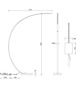 Φωτιστικό Δαπέδου Trio Lighting LED 18W Μαύρο Ματ Μεταλλικό Dimmable 1400lm 3000K 426511832