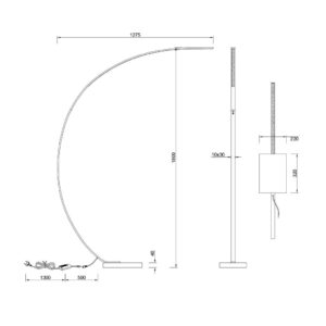 Φωτιστικό Δαπέδου Trio Lighting LED 18W  Μαύρο Ματ Μεταλλικό Dimmable 1400lm 3000K  426511832