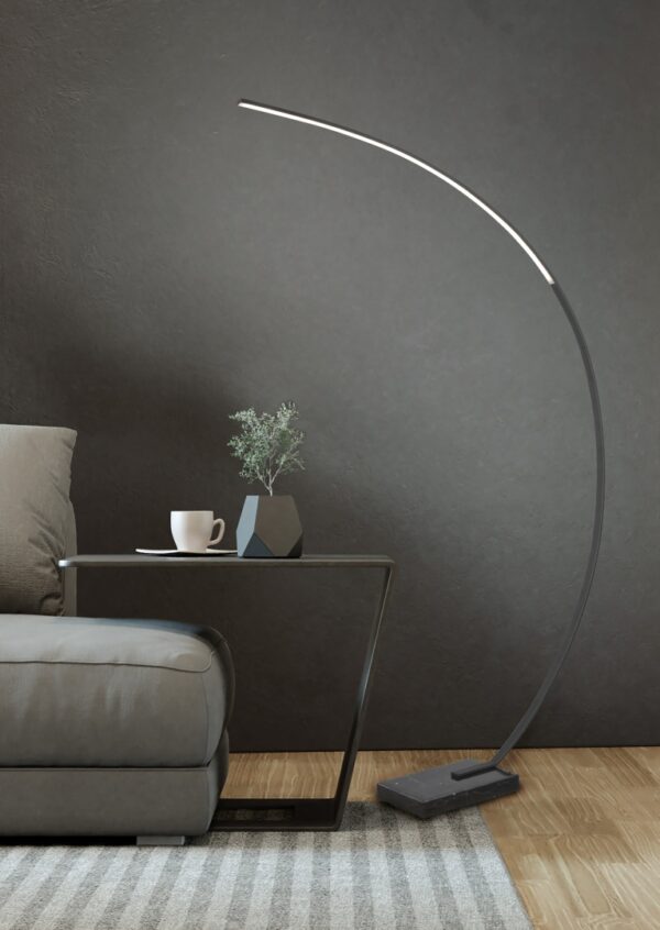 Φωτιστικό Δαπέδου Trio Lighting LED 18W  Μαύρο Ματ Μεταλλικό Dimmable 1400lm 3000K  426511832