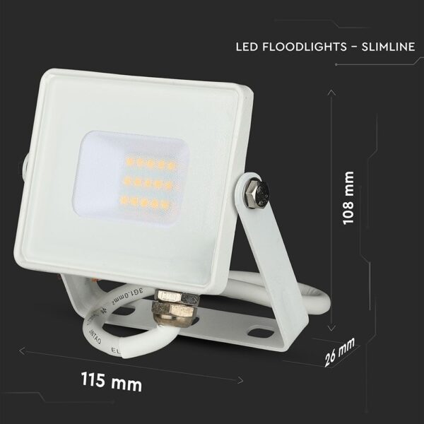 LED Προβολέας 10W V-TAC Samsung Chip Λευκός Αδιάβροχος IP65 Φυσικό Λευκό 4000K – 428
