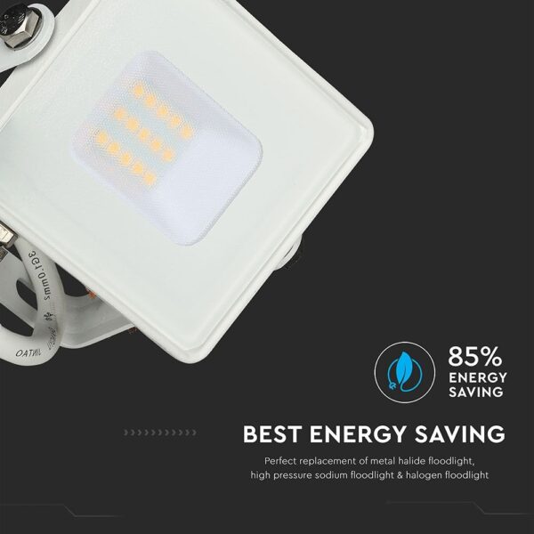 LED Προβολέας 10W V-TAC Samsung Chip Λευκός Αδιάβροχος IP65 Φυσικό Λευκό 4000K – 428