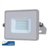 LED Προβολέας 10W V-TAC Samsung Chip Γκρι Αδιάβροχος IP65 Ψυχρό Λευκό 6400K – 432