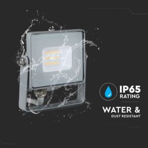 LED Προβολέας 10W V-TAC Samsung Chip Γκρι Αδιάβροχος IP65 Ψυχρό Λευκό 6400K – 432