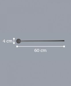 Επιτοίχιο φωτιστικό LED 7W 3000K από μαύρο μέταλλο D:60cm (43014-BL)