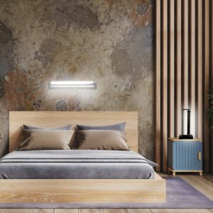 InLight Επιτοίχιο φωτιστικό LED 22W 3000K από μέταλλο σε μαύρη απόχρωση D:70cm (43029-A-BL)