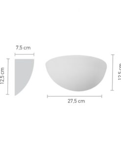 InLight Επιτοίχιο φωτιστικό λευκό από γύψο 1XE14 D:27,5cm (43032)