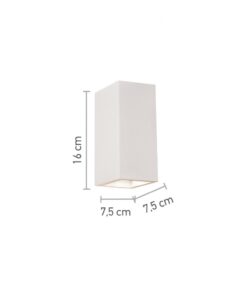 InLight Επιτοίχιο φωτιστικό λευκό από γύψο 2XGU10 D:16cm (43033)