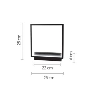 InLight Επιτοίχιο φωτιστικό LED 18W 3000K από αλουμίνιο σε μαύρη απόχρωση D:25cm (43034)