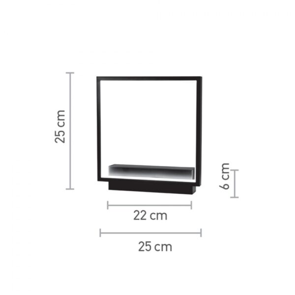 InLight Επιτοίχιο φωτιστικό LED 18W 3000K από αλουμίνιο σε μαύρη απόχρωση D:25cm (43034)