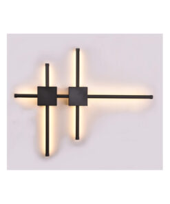 Inlight Επιτοίχιο φωτιστικό LED 21W 3CCT από μαύρο μέταλλο (43048-BL)