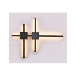 Inlight Επιτοίχιο φωτιστικό LED 21W 3CCT από μαύρο μέταλλο (43048-BL)