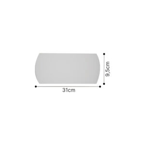 Inlight Επιτοίχιο φωτιστικό λευκό από γύψο 1XE14 D:31cm (43050-White)