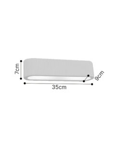 Inlight Επιτοίχιο λευκό φωτιστικό από γύψο 2XE14 D:35cm (43054-White)