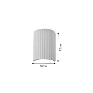 Inlight Επιτοίχιο λευκό φωτιστικό από γύψο 2XGU10 D:22cm (43055-White)