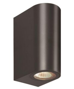 ΑΠΛΙΚΑ ΤΟΙΧΟΥ UP-DOWN ΟΒΑΛ GU10 IP54 ΜΑΥΡΗ EUROLAMP 145-82065