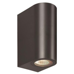 ΑΠΛΙΚΑ ΤΟΙΧΟΥ UP-DOWN ΟΒΑΛ GU10 IP54 ΜΑΥΡΗ EUROLAMP 145-82065