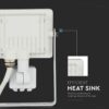 LED Προβολέας με Ανιχνευτή Κίνησης 10W V-TAC Samsung Chip Λευκός IP65 Θερμό Λευκό 3000K – 433