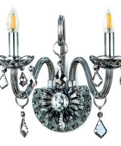 InLight Επιτοίχιο φωτιστικό από φιμέ γυαλί και κρύσταλλα (43391-2-FIME)