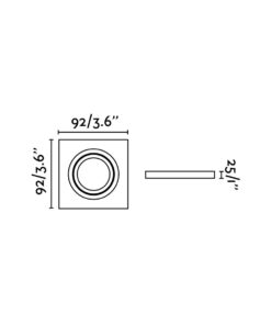 RADÓN ADJUST WHITE RECESSED LAMP SQUARE GU10 FARO – 43396