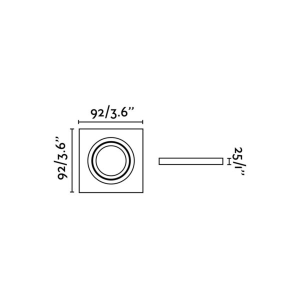 RADÓN ADJUST WHITE RECESSED LAMP SQUARE GU10 FARO – 43396
