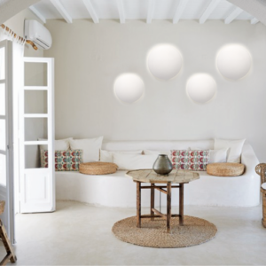 InLight Επιτοίχιο φωτιστικό LED 6,5W 3000K λευκό από γύψο D:28cm (43405-A)