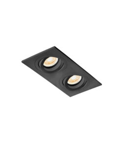 Faro Barcelona RADÓN R Τετράγωνο, Χωνευτό Φωτιστικό Οροφής, Μαύρου Χρώματος – 43407
