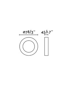 Faro Barcelona NEÓN R Στρογγυλό, Χωνευτό Φωτιστικό Οροφής, Μαύρου Χρώματος – 43409