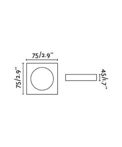 Faro Barcelona NEÓN SQ Τετράγωνο Χωνευτό Φωτιστικό Οροφής, Μαύρου Χρώματος- 43410