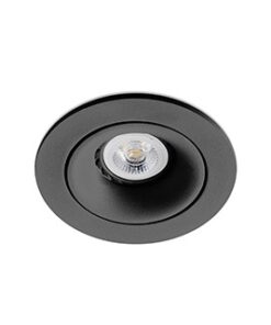 Faro Barcelona Βάση Σπότ Στρογγυλή Ρυθμιζόμενη Μαύρη Ματ ARGÓN Χωνευτή για MR16/GU10 – 43411