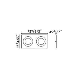 ARGÓN-2 ADJUSTABLE BLACK RECESSED LAMP 2XGU10 FARO – 43413