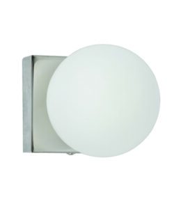 InLight Επιτοίχιο φωτιστικό από χρώμιο μέταλλο και λευκή οπαλίνα (43420-1)