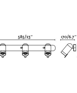 ORLEANS BLACK WALL LAMP 3L FARO – 43527