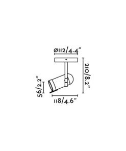 Faro Barcelona Orleans Μονό Σποτ με Ντουί GU10 σε Λευκό Χρώμα – 43529