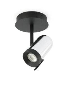 Faro Barcelona Φωτιστικό Σποτ Orleans Μαύρο-Χρώμιο – 43531