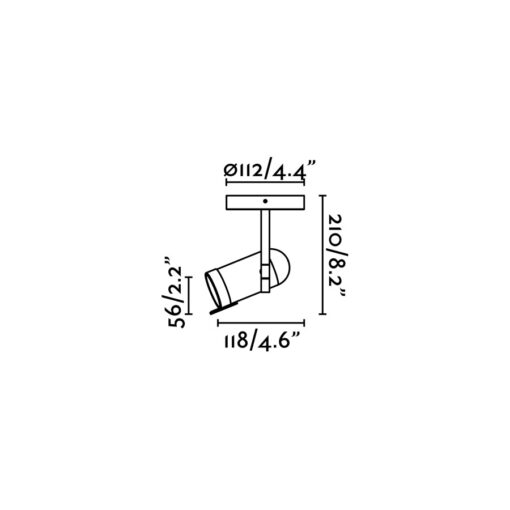 Faro Barcelona Φωτιστικό Σποτ  Orleans Μαύρο-Χρώμιο – 43531