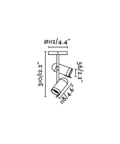 Faro Barcelona Φωτιστικό Οροφής ORLEANS 2L- 43534