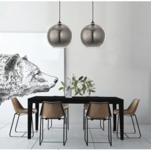InLight Κρεμαστό φωτιστικό από φιμέ γυαλί 1XE27 D:35cm (4355-ΑΒ)
