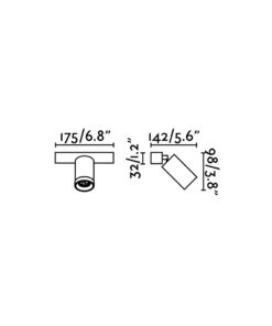 Faro Barcelona Σποτ Φωτιστικό Τοίχου Stan Μαύρο 1xGU10 – 43741
