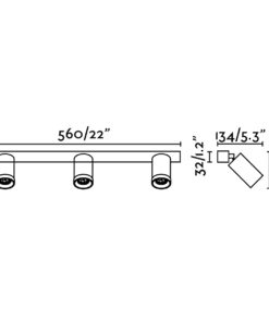 Faro Barcelona Σποτ Φωτιστικό Τοίχου Stan Λευκό 3xGU10 – 43744