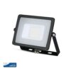 LED Προβολέας 20W V-TAC PRO Samsung Chip Μαύρος 100° 1600lm Μαύρος Αδιάβροχος IP65 Φυσικό Λευκό 4000K – 440