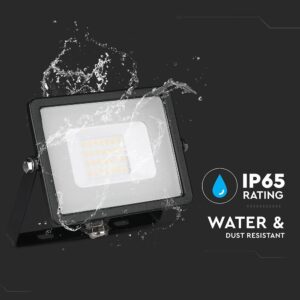 LED Προβολέας 20W V-TAC PRO Samsung Chip Μαύρος 100° 1600lm Μαύρος Αδιάβροχος IP65 Φυσικό Λευκό 4000K – 440