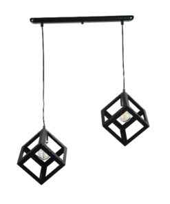 InLight Κρεμαστό φωτιστικό από μαύρο μέταλλο (4400-2-BL-ΡΑΓΑ)