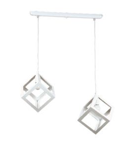 InLight Κρεμαστό φωτιστικό από λευκό μέταλλο (4400-2-WH-ΡΑΓΑ)