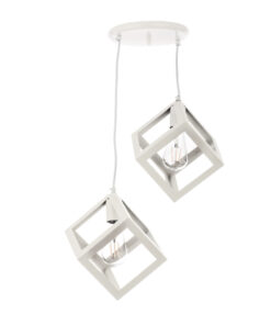 InLight Κρεμαστό φωτιστικό από λευκό μέταλλο (4400-2-WH-ΡΟΖΕΤΑ)