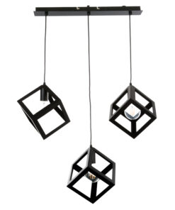 InLight Κρεμαστό φωτιστικό από μαύρο μέταλλο (4400-3-BL-ΡΑΓΑ)