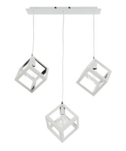 InLight Κρεμαστό φωτιστικό από λευκό μέταλλο (4400-3-WH-ΡΑΓΑ)